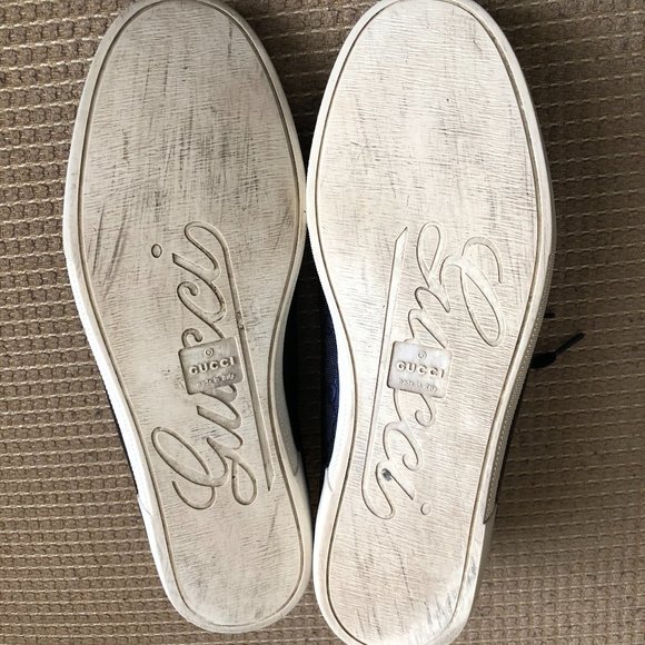 Gucci Men Blue Monogram Sneakers